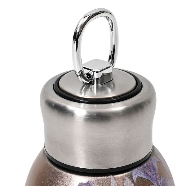 LIVMORE - Isolierflasche aus 316L Edelstahl mit Doppelwand und Motiv Koi und Lotus, f&uuml;r hei&szlig;e und kalte Getr&auml;nke, 260 ml image number 3