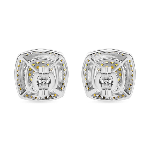 Gelbe und weiße Diamant-Ohrringe - 0,79 ct. image number 6