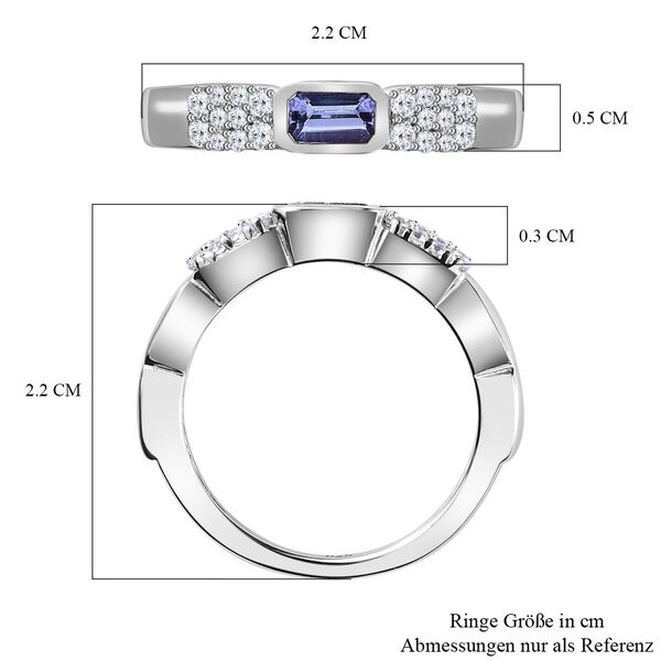 Tansanit und Zirkon Ring - 0,59 ct. image number 6