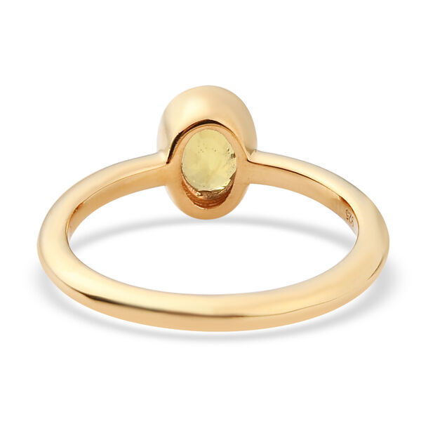 Gelber Saphir Solitär-Ring, 925 Silber vergoldet, 0,61 ct. image number 6