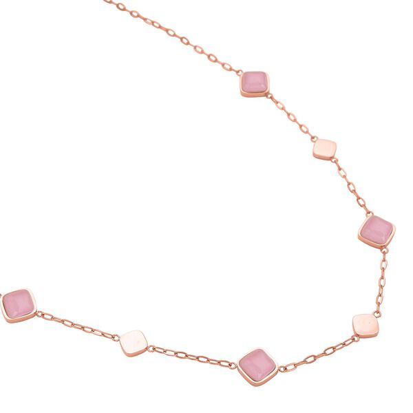 Rosenquarz Halskette, ca. 50 cm, ca. 32,00 ct. image number 2