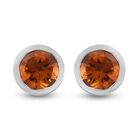 Madira Citrin Ohrstecker, 925 Silber platiniert, ca. 1,36 ct