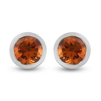 Madira Citrin Ohrstecker, 925 Silber platiniert, ca. 1,36 ct