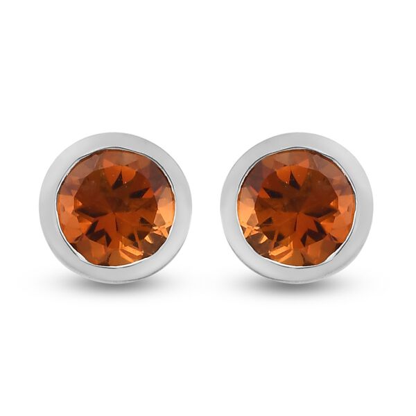 Madira Citrin Ohrstecker, 925 Silber platiniert, ca. 1,36 ct