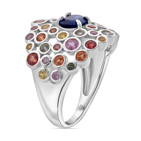 AA Blauer Saphir und Regenbogen Saphir Ring - 2,59 ct.