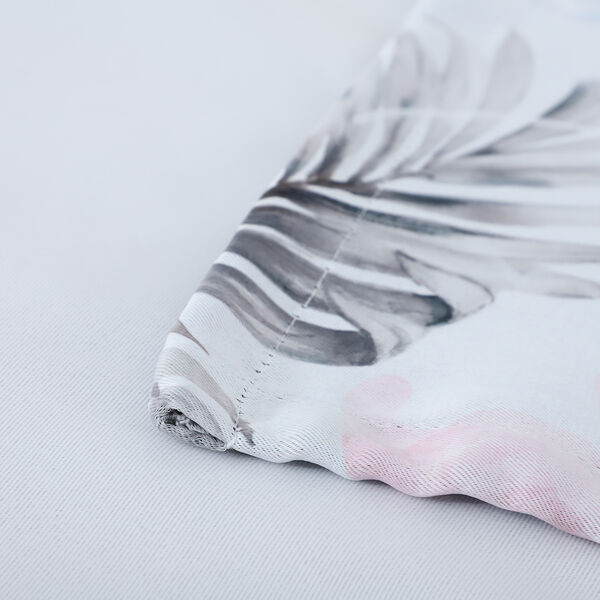 2er-Set - Verdunkelungsvorh&auml;nge mit 8 Metallringen, Blumenmuster, Rosa-Blau und Wei&szlig;&nbsp; image number 3