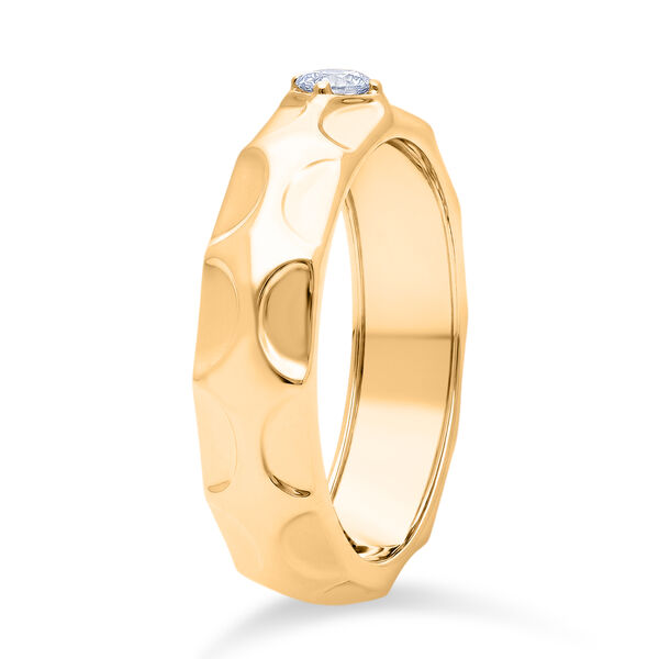 LUXURIANT SI-GH Labor Diamant Ring, 925 Silber 750 Gelbgold Vermeil - 0,15 ct. image number 5