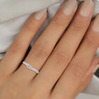 Diamant Bypass Ring 925 Silber Platin-Überzug image number 2