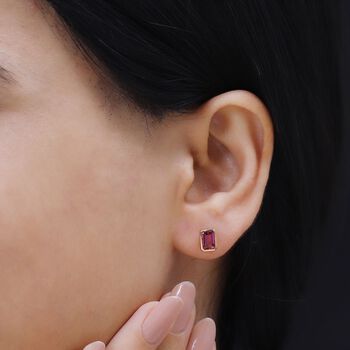 Labor rote Beryll-Ohrringe - 1,07 ct.