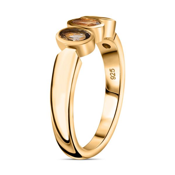 AA nat&uuml;rlicher goldener Tansanit und Zirkon-Ring - 0,80 ct. image number 5