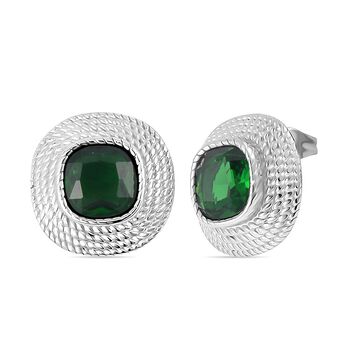 Gr&uuml;ne kubische Zirkonia-Ohrringe - 7,50 ct.