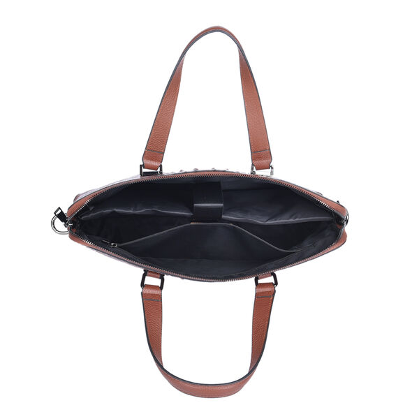 Crossbody-Tasche aus 100% echtem Leder, Gr&ouml;&szlig;e 37x7x28 cm, Hellbraun image number 4