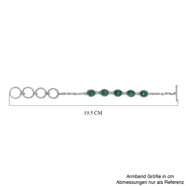 Gr&uuml;nes Aventurin Armband, ca. 19 cm, Edelstahl ca. 11,17 ct image number 5