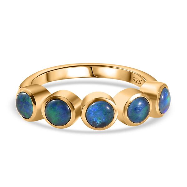 Boulder Opal Triplett Ring - 1,21 ct. image number 0