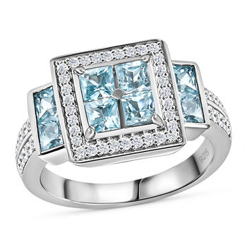 AA blauer Zirkon-Ring - 2,54 ct.