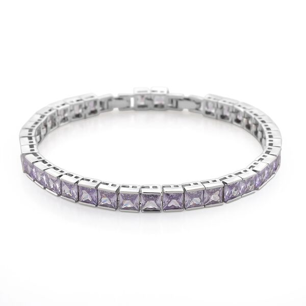 Lavendel Zirkonia Armband, 18+2,5cm image number 0