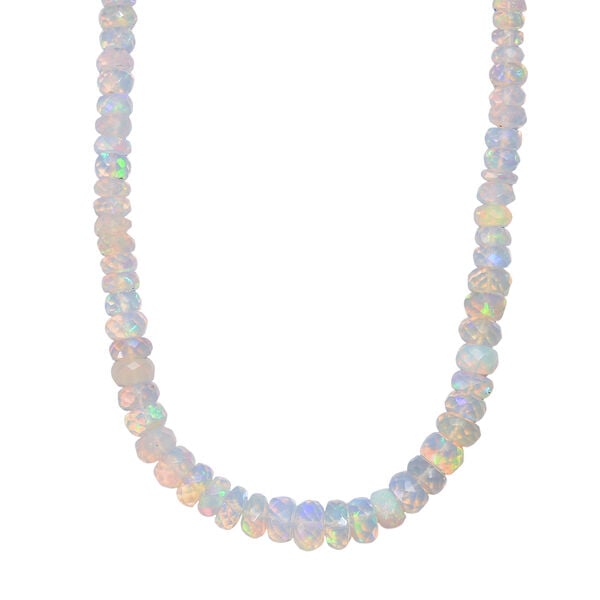 D'Joy AA Natürlicher, äthiopischer Welo Opal Halskette ca. 45 cm 925 Silber rhodiniert ca. 55,00 ct. image number 0