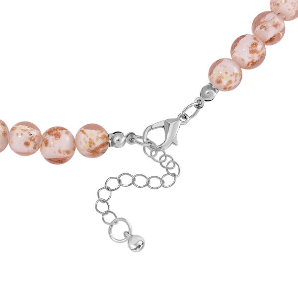 Weiße Halskette im Murano-Stil, 50+5cm image number 6