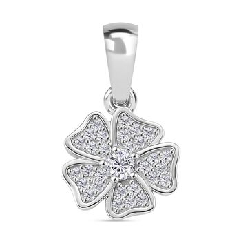 Moissanit Schmuckset, 925 Silber rhodiniert - 0,58 ct.