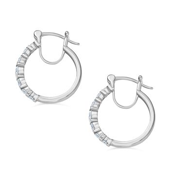 Moissanit Ohrringe, 925 Silber rhodiniert - 1,31 ct.