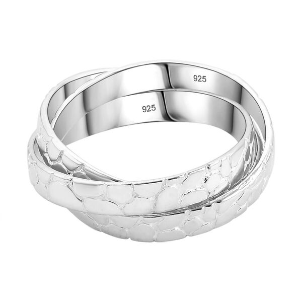 Royal Bali Kollektion - Wickelring Trio mit Kieselstein-Motiv in 925 Silber image number 5