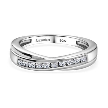 LUXURIANT SI-GH Labor Diamant Ring, 925 Silber rhodiniert - 0,25 ct.