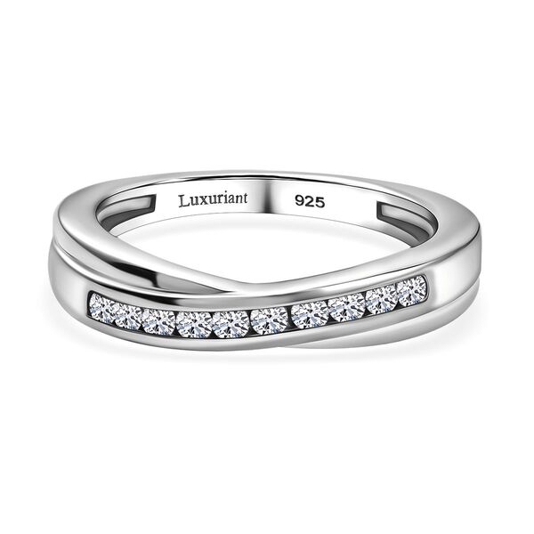 LUXURIANT SI-GH Labor Diamant Ring, 925 Silber rhodiniert - 0,25 ct.