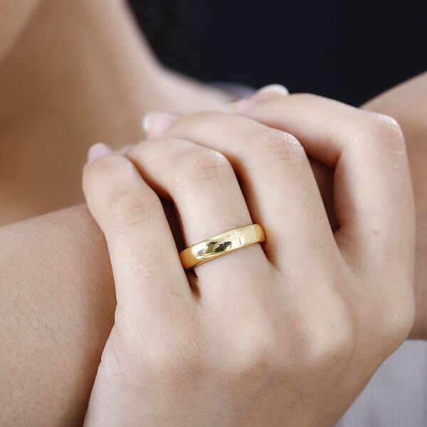 Bandring mit Kreuzmotiv, 925 Silber Gelbgold Vermeil image number 3