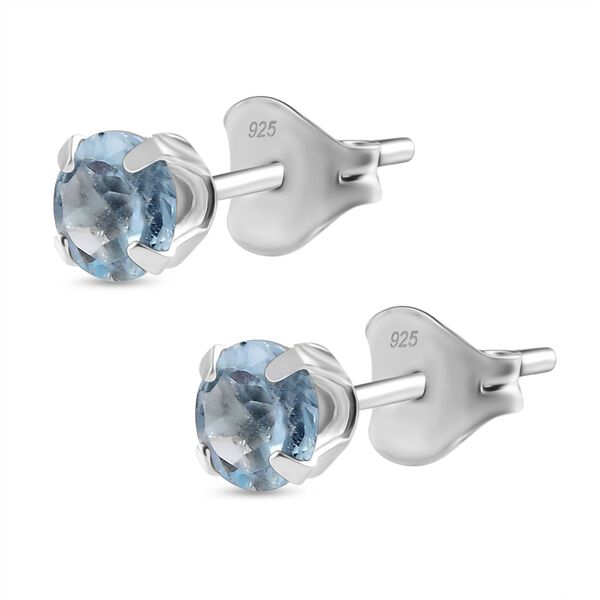 3er-Set- Himmelblaue Topas, Citrin und schwarze Spinell-Ohrringe image number 4