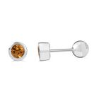 Citrin Ohrringe 925 Silber rhodiniert ca. 0,57 ct.
