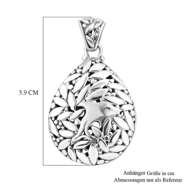 Royal Bali Kollektion- Strukturierter Anh&auml;nger in 925 Silber image number 5