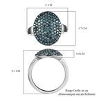Blauer Diamant-Ring, 925 Silber platiniert  ca. 1,00 ct image number 6
