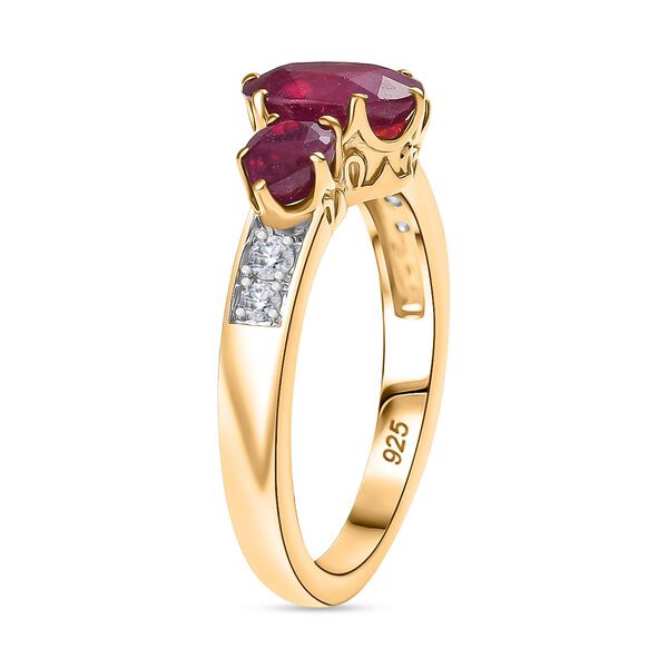 AA Afrikanischer Rubin und Zirkon Ring - 2,85 ct. image number 4