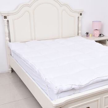 SERENITY NIGHT - Alternativ Daunen Matratzenauflage, Elastische B&auml;nder an den Ecken Gr&ouml;&szlig;e 150x200x7.5 cm