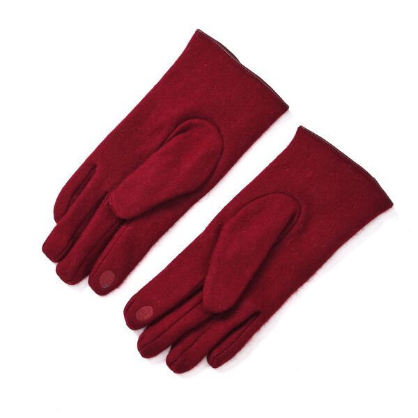 Kashmir Handschuhe mit Supersoft Mikroplusch futter, Burgunderrot image number 4