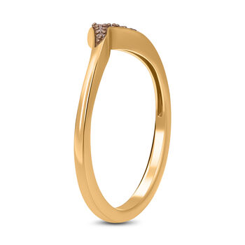 Ring mit Champagner Diamantakzenten