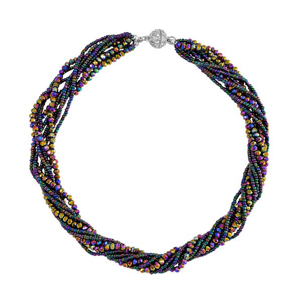 Magisches und wei&szlig;es Kristallperlen Schmuckset image number 4