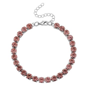 Rosa  Muschelkernperle (4-10 mm), Rosa Kristall Schmuckset 316L Edelstahl, Nickelfreies Messing