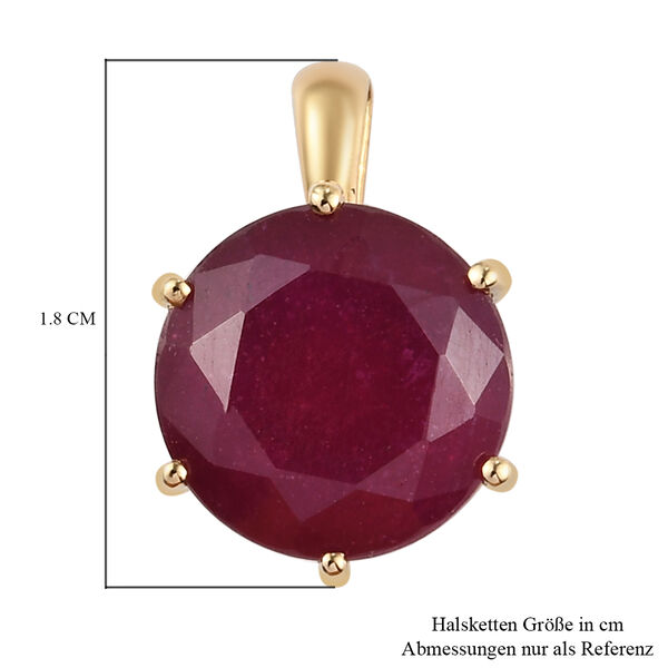 Afrikanischer Rubin-Anh&auml;nger, (Fissure gef&uuml;llt), 925 Silber vergoldet ca. 8,95 ct image number 6