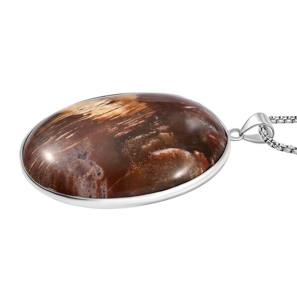 Versteinertes Holz Anhänger mit 50cm Kette - 300 ct. image number 4