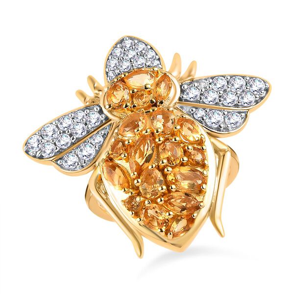 GP Italian Garden Kollektion- AA Citrin und Zirkon-Ring - 3,43 ct. image number 3
