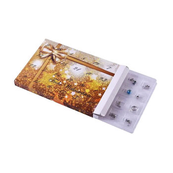 Adventskalender - 24 Schmuckst&uuml;cke Halskette, Armband, Ring, Anh&auml;nger mit Kette, Ohrringe und vieles mehr