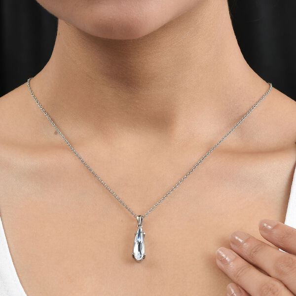 Wei&szlig;er Kristall Schmuckset  Edelstahl image number 3