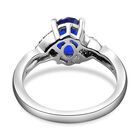 AA tansanischer, blauer Spinell und weißer Zirkon-Ring, 925 Silber platiniert  ca. 1,62 ct image number 5
