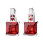 LUSTRO STELLA - Granat Zirkonia Ohrringe 925 Silber