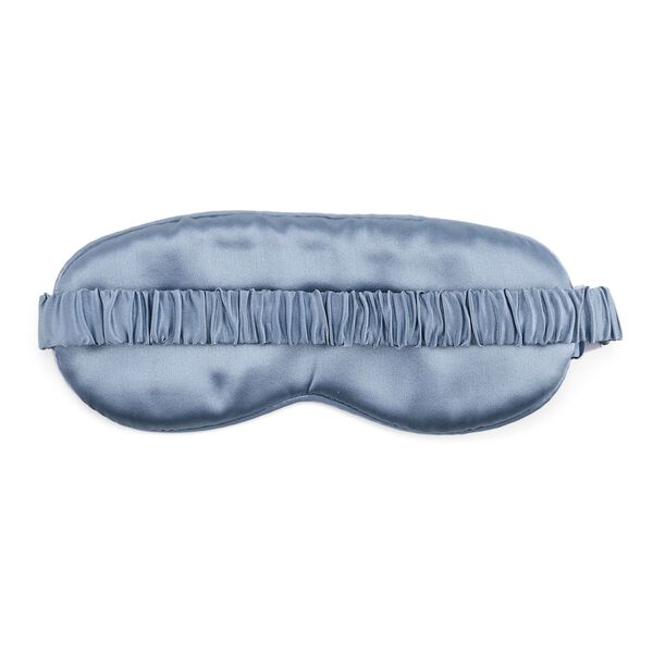 LA MAREY Augenmaske aus 19mm 100% Maulbeerseide mit 100% Seidenf&uuml;llung, Grau image number 3