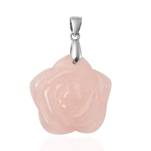 Rosenquarz-Anh&auml;nger, 925 Silber ca. 20,50 ct
