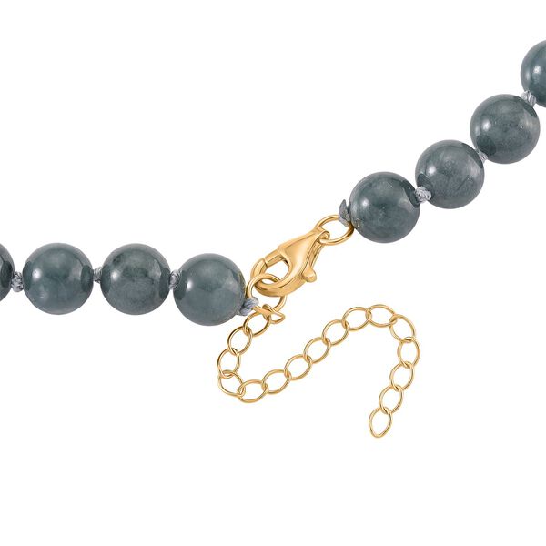 D'Joy Nat&uuml;rlicher Olmek Jadeit, Roter Granat Halskette ca. 50 cm + 5 cm Extender, 925 Silber vergoldet image number 5