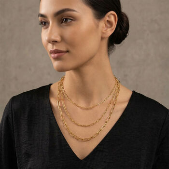 EVER TRUE 3er-Set- Stacking B&uuml;roklammerketten in Goldton