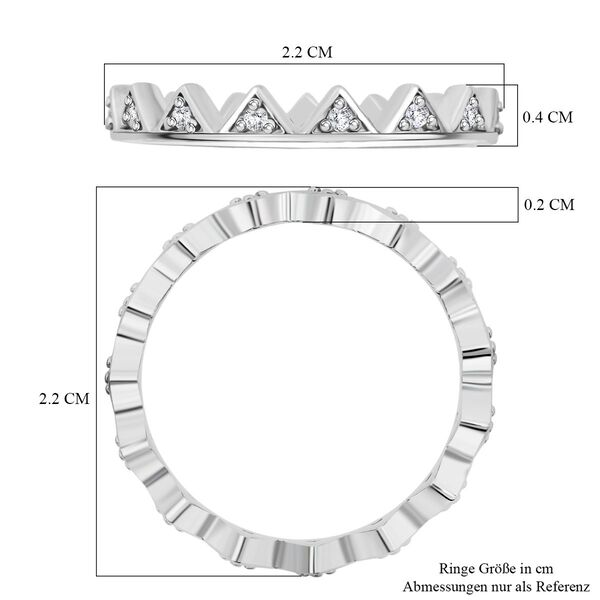 Lustro Stella 2er-Set weiße Zirkonia Ringe image number 6
